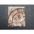 ** 1936 Malaya KGV Straits Settlements 5c Brown Stamp (USED).**