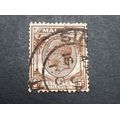 ** 1936 Malaya KGV Straits Settlements 5c Brown Stamp (USED).**