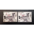 ** 1972 Great Britain QEII  BBC Anniv. 7 ½P Stamps x2 (USED).**