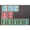** 1974 Great Britain QEII Definitives Stamps x62 (USED).**