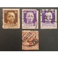** 1944 Italian Social Republic Fascist Stamps x4 (USED).**