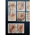 ** 1954 Italy Republic 90 Lire Stamps x10 (USED).**