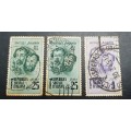 ** 1944 Italian Social Republic Bandiera Brothers Stamps x3 (USED).**