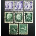 ** 1944 Italian Social Republic Definitives Stamps x8 (USED).**