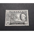 ** 1957 Malaya QEII Selangor Copra 1 cent Stamp (UNUSED).**
