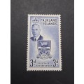 ** 1952 Falkland Islands KGVI 3d Stamp (UNUSED).**