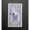 ** 1952 Falkland Islands KGVI 3d Stamp (UNUSED).**