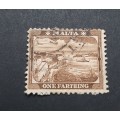 ** 1937 Malta KGVI 1 Farthing Brown Stamp (USED).**