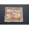 ** 1937 Malta KGVI 1 Farthing Brown Stamp (USED).**