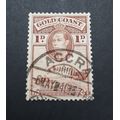 ** 1938 Gold Coast KGVI 1d Red/Brown Stamp (USED).**