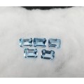 ** STUNNING: Blue Octagonal/ Emerald Cut Topaz Semi-Precious Gems x5  (5.56 ct ).**