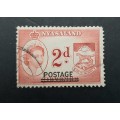 ** 1963 QEII Nyasaland 2d Red Stamp (USED).**