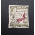 ** 1959 QEII  Rhodesia & Nyasaland 4d Stamp (USED).**