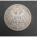 ** 1905 Deutsches Reich .900 Silver 1 Mark Coin (VF+).**