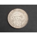 ** 1937  KGVI East Africa ½ Shilling Silver Coin (.250)[ VF + ].**