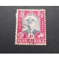 ** 1947 KGVI South Africa 1d Revenue Postage Stamp(USED)**