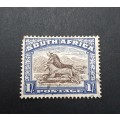 ** 1932 South Africa Wildebeest 1 Shilling Postage Stamp (USED)**