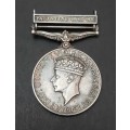 ** British General Service Medal w/ Palestine 1945-48 Bar(Pte. Motobele  A.P.C).**