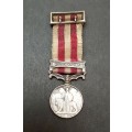 ** 1858 Indian Mutiny Miniature Medal w/ Lucknow Clasp & Silk Ribbon.**
