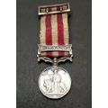 ** 1858 Indian Mutiny Miniature Medal w/ Lucknow Clasp & Silk Ribbon.**