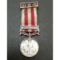 ** 1858 Indian Mutiny Miniature Medal w/ Lucknow Clasp & Silk Ribbon.**