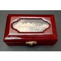 ** 20th Century Chinese Cork Diorama Scene Jewellery Box (15cm x 8cm).**