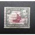 ** 1938 KGVI Uganda, Kenya, Tanganyika 50c Stamp (USED).**