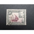 ** 1938 KGVI Uganda, Kenya, Tanganyika 50c Stamp (USED).**
