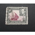 ** 1938 KGVI Uganda, Kenya, Tanganyika 50c Stamp (USED).**