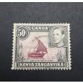 ** 1938 KGVI Uganda, Kenya, Tanganyika 50c Stamp (USED).**