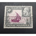 ** 1935 KGV Uganda, Kenya, Tanganyika 50c Stamp (USED).**