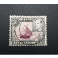 ** 1938 KGVI Uganda, Kenya, Tanganyika 50c Stamp (USED).**