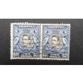 ** 1938 KGVI Tanganyika,Kenya, Uganda 40c Stamp Pair (USED).**