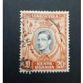 ** 1938 KGVI  Tanganyika, Kenya, Uganda 20c Stamp (USED).**