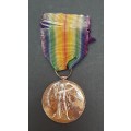 ** RARE UNIT : WWI Allied Victory Medal w/ Silk Ribbon (Honourable Artillery Coy).**