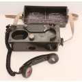** 1960s SADF Tele-71 Mark II Field Telephone w/ Webbing Harness (Complete).**