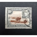 ** 1938 KGVI Uganda, Kenya, Tanganyika 10c Stamp (USED).**