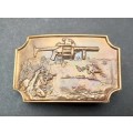 ** Commemorative SADF Border War : Bronze 40mm Grenade Launcher Belt Buckle (UNUSED).**