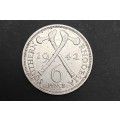 ** .925 Silver KGVI 1942 Southern Rhodesia 6d Coin (VF+) #A