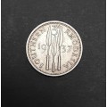 ** 1937 Southern Rhodesia .925 Silver 3D Coin (VF) #B**
