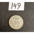 ** 1952 KGVI South Africa 3d  .500 Silver  Coin (VF/F).**