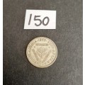 ** 1956 QEII South Africa 3d  .500 Silver  Coin (VF/F).**