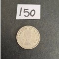 ** 1956 QEII South Africa 3d  .500 Silver  Coin (VF/F).**