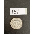 ** 1952 KGVI South Africa 3d  .500 Silver  Coin (VF/F).**