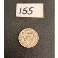 ** 1956 QEII South Africa 3d  .500 Silver  Coin (VF/F).**