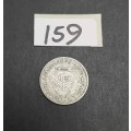 ** 1958 QEII South Africa 3d  .500 Silver  Coin (VF/F).**