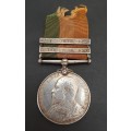 **RARE: Anglo-Boer War King`s South Africa Medal w/ Silk Ribbon (Nesbitt`s Horse).**
