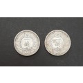 **RARE: WW2 Japanese Occupation China Manchukuo/ Hong Kong Coins x2 (VF) **