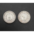 **RARE: WW2 Japanese Occupation China Manchukuo/ Hong Kong Coins x2 (VF) **