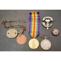 **WW1 BWM & Victory Medal Pair w/ Accoutrements (Somerset Light Infantry).**